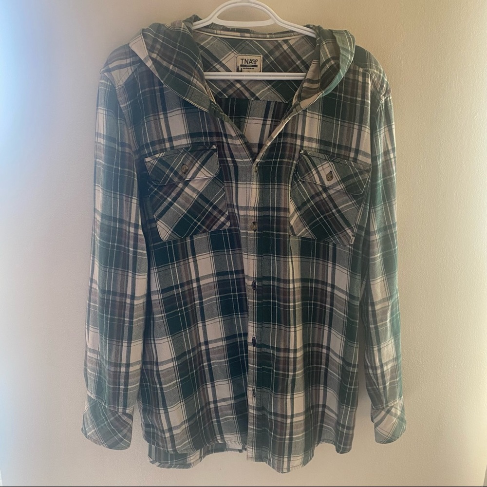 TNA hooded flannel
